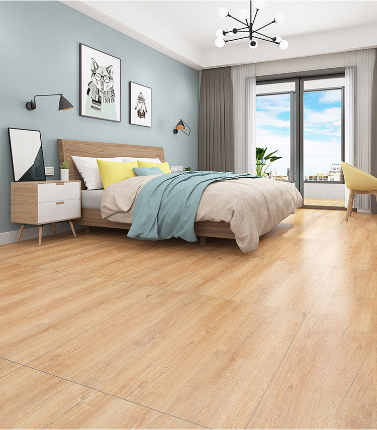 Gạch lát nền giả gỗ 80x80cm phù hợp với phòng ngủ