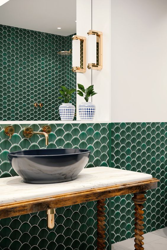 Gạch trang trí mosaic phòng tắm